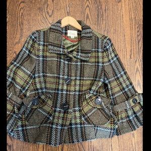 Plaid peacoat